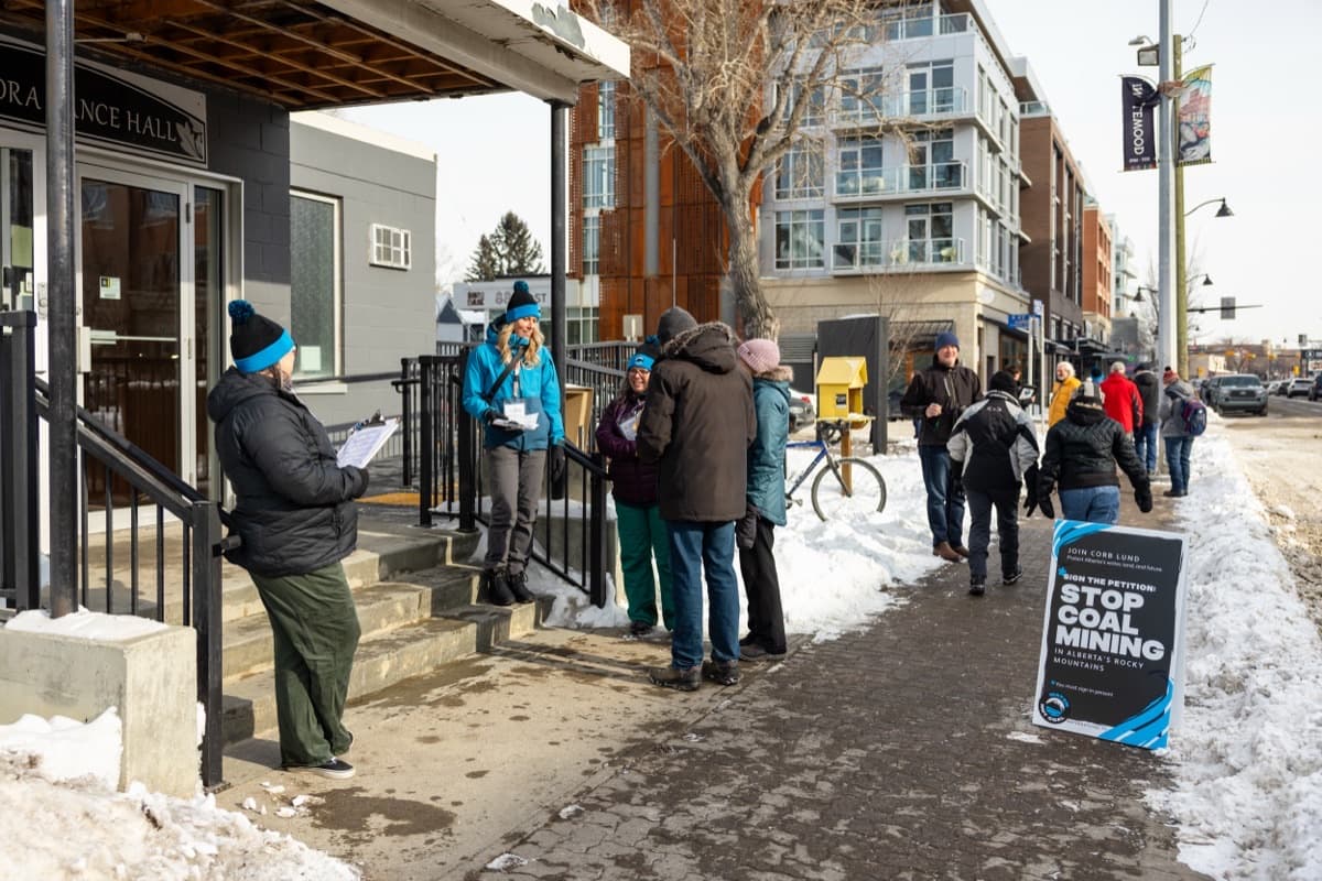 Signing event for the Water Not Coal petition